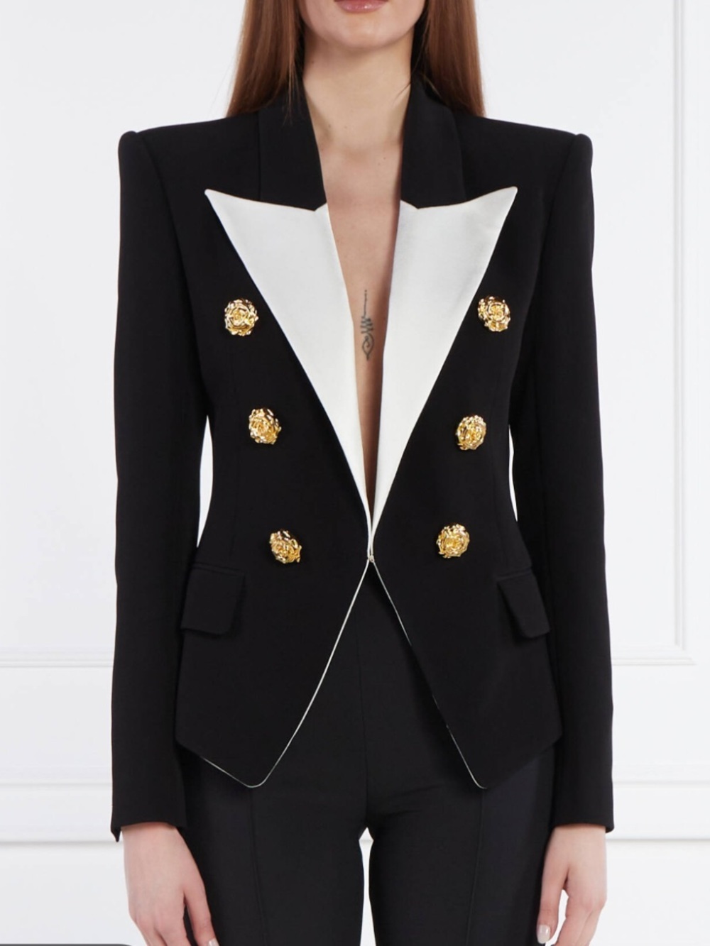 Sierra Darien Black Double Breasted Blazer Small - Picture 2 of 11